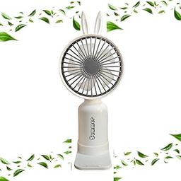 Portable Handheld USB Rechargeable Mini Portable Handheld Fan come with 2 Speed Mood, 7 Different Light Use For Office Market Travel-image-8