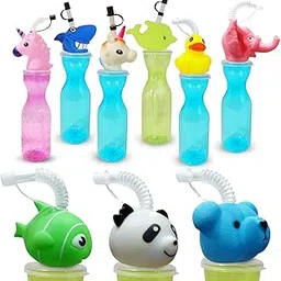 Party Propz Birthday Return Gifts for Kids -Set of 5pcs sippers for kids return gift | return gifts for birthday for kids | Straw Bottle Multicolor-picture-43