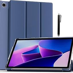 ProElite Smart Flip Case Cover for Lenovo Tab M10 FHD Plus 3rd Gen 10.6 inch Translucent Back with Stylus Pen (Will Not Fit M10 5G Model), Navy-picture-10
