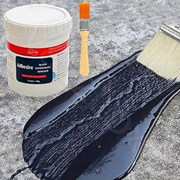 VazzLox Crack Seal Glue 300g with Brush Black Rubber for Waterproofing Glue for Waterproof Roof Leakage Crack Seal Glue Roof Water Leakage Solution Water Proof Glue for Tile Wall-image-99