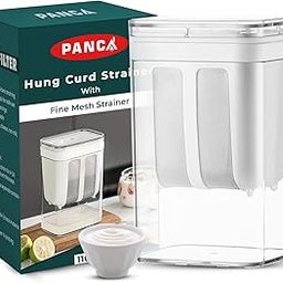 PANCA Hung Curd Strainer Box | Curd Maker and Greek Yogurt Maker - 1100ml Fine Mesh Strainer with Lid | Multifunctional Yoghurt Filter | Curd Maker for Home | Whey Separator-26