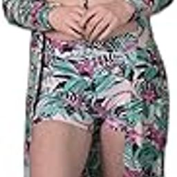 3-Piece Padded Bikini Set with Boyshort and Beach Cover up for Women |Swimming Suit for Women-picture-13