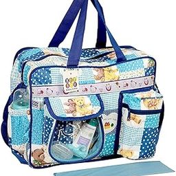GOURAVSUMANA Baby Diaper Nappy Changing Bag Mummy Bag Handbag Mamma Bag New Baby Diaper Bag (0-24 Months) Pack of 1 (Blue)-43