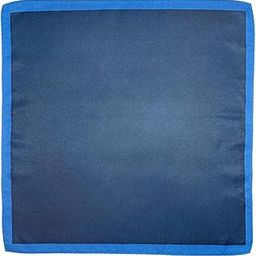 Dark Blue Microfiber Pocket Square for Men with Light Blue Border-image-78