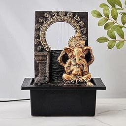 Home Centre Corsica SS24-CORSICA Festive Ganesha Fountain 21X17X25CM BRN GLD-image-33