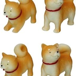 Wonderland Miniature Toys Set of 4 Coorgi (Standing and Lying) (Miniature Fairy Garden Accessoriesfor DIY Tray Garden Plant Décor)-image-80