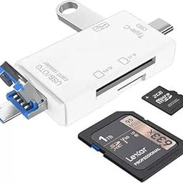 WeFly OTG Card Reader and Hub with Type-C, USB & Micro USB Ports | Portable Memory Card Reader Supports Drives, TF, SD, Micro SD, SDHC, SDXC, MMC-95