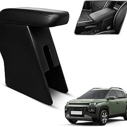 KRUZEX Elite Armrest with Superior Comfort & Hidden Storage for Hyundai EXTER (All Models, Black)-21
