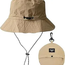 nhcdfa Rain Cap for Men, Bucket Hat for Men Foldable Sun Hat for Men/Women Men Women Outdoor Bucket Hat Fishing Hat with Adjustable String Rain Caps-picture-2