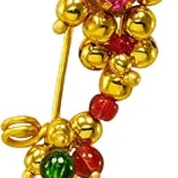 jewelopia Maharashtrian Nath Pressing Gold Nathiya for Girls & Women-picture-9