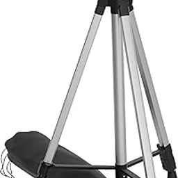 Amazon Basics Aluminium Professional Sturdy Tripod with Mobile Phone Holder Mount, 3-Way Head, Accessory Hook, and Carry Bag for All Smart Phones, GoPro, Cameras (35-125 cm)-4