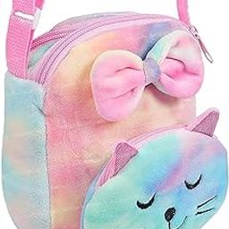 Cartoon Sling Bag for Girls - Fancy Bags for Kids, Soft Bags for Girl with Adjustable Straps, Side Purse for Girl, Cute Mini Coin Pouch for Girls (1 Pcs; Random Print)-image-64