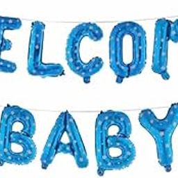 Decor Gala Welcome Baby Foil Balloon, 16-inch, Party Decoration,Metallic,Pack of 1 (Blue)-image-96