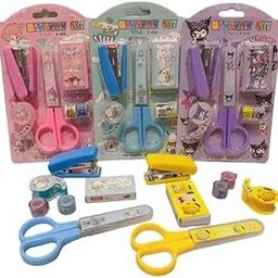 Manos Kids 5-in-1 Art and Craft Kit, Scissors, Stapler, Stapler Pins, Tape, Tape Dispenser for 4 5 6 7 8 9 10 Years Old Kids-13