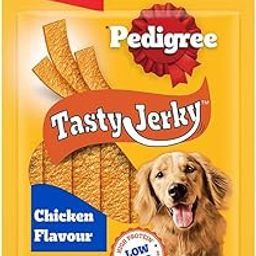 Pedigree Tasty Jerky Chicken Flavour Dog Treat For Adult, 70 G, Jerky-style Treats For Bonding, Low-fat And High-protein* Dog Treats Stick-18