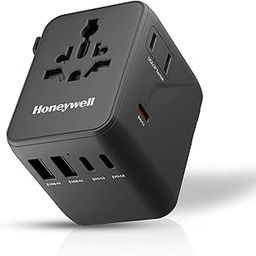 Honeywell Universal Travel Adapter 45W, 7 in 1 Fast Charging, QC3.0/PD, Universal & US Socket, 3 Type C, 2 USB A, Overload & overvoltage Protection, International Adapter for EU, US, UK & CN/AUS-picture-49