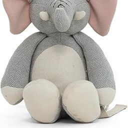 Pluchi Jumbo Elephant Vanilla Grey Melange & Natural Kids Bag-image-1