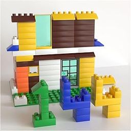 Kiddie castle Build able Town House Building Blocks Set Multi Color - 144 Pieces for Kids/Boys/Children-8