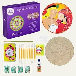 Decordial Lippan Art Kit with RadhaKrishna Wall Decor DIY Art and Craft Kit for Adults-image-91
