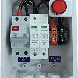 Kenbrook Solar ACDB Single Phase Inbuilt AC MCB 32A, AC SPD 320V & Indicator 1kW - 7kW Solar (1Ph 32A HVL IND)-32