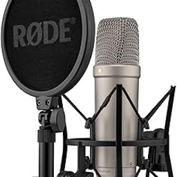 Rode Nt1 5Th Generation Large-Diaphragm Studio Condenser Microphone with XLR and USB Outputs, Shock Mount and Pop Filter for Music Production, Vocal Recording and Podcasting (Silver)-29
