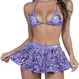 Roma Women's Rave/Festival Sequin Flare Skirt-picture-6