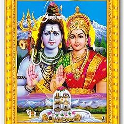Pavan Photo Laminations Shiv Parvati Shiva Parvathi 12 Jyotirling Wall Painting Framed Home Decor (Wood,Matte,Gold,Small Size,6 x 8 Inch) R111S-image-32