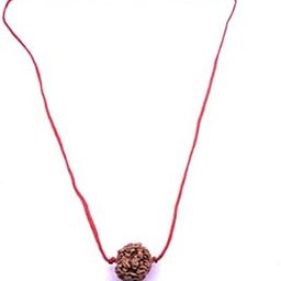 4 Mukhi Faced Nepali Rudraksha Beads Pendant with Red Thread Simple Loose Bead Locket For Men & Women Dori Pendant-image-94