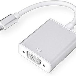 AdzMozi® USBType C to VGA Adapter, USB 3.1 Type C (Thunderbolt 3) to VGA Converter Compatible with MacBook Pro, New MacBook, MacBook Air 2018, Dell XPS 13/15, Surface Book 2 and More-image-41
