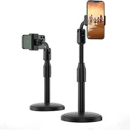 Desktop Height Adjustable Portable Plastic Mobile Holder Stand for Online Classes Watch Movies Vlogging Youtubers Fit for All Smartphones Upto 6.0" for Desk Table Bed & Other Plain Surfaces-image-9