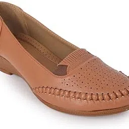 padchin Laser Cut Detailed Wedge Heeled Moccasin Loafers for Women & Girls-picture-38