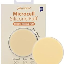 Microcell Silicone Makeup Blender Soft Sponge Cosmetic Foundation & Compact Powder Puff Round Shape (1 pc, Orange)-image-34