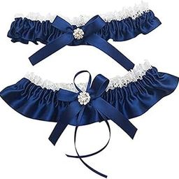 Blue Leg Garter Bride Blue Lace Garter Belt Blue Lace Leg Rings Something Blue BW20-image-78