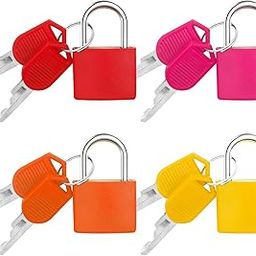 Suitcase Locks with Keys Mini Keyed Padlock, Metal Padlock Luggage Padlocks Copper Keyed for Outdoor Travel Gym, School, Locker, Baggage, Suitcase, Backpack, Boxes, Laptop Bag. (Pack of 4)-21