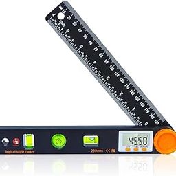 Jawsons™ Digital Angle Finder Tool - 7inch 0-360 Degree LED Digital Protractor with Horizontal Vertical Bubble Levels and Ruler, Accurate Tools for Carpenters, Woodworkers, Fabricators-13