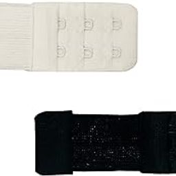 TobbTwist Bra Hook Extender-2 Hook - 3 Eye With Extra Elastic For Women, Save Your Bra Increase Band Length Combo (Black, White)-picture-54