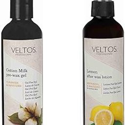 Veltos Professional Cotton Milk Pre-wax Gel 100ml and Lemon After Wax Lotion 100ml for All Skin Type-image-77