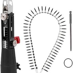 DY TOOLS® Automatic Chain Nail Gun Adapter – Collated Screw Auto-Feed Nailing Head for Electric Drill, Drywall & Woodworking Nail Gun Attachment with 50Pcs Chain Nails-43