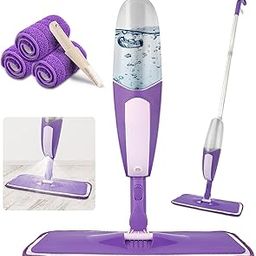 SEVENMAX Spray Mop For Floor Cleaning - Microfiber Floor Mop With 550Ml Refillable Bottle 3 Washable Pads Kitchen Dry Wet Flat Dust Mop For Cleaning Hardwood Laminate Wood Ceramic Marble Tile Floors-image-25