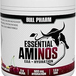 BULLPHARM ESSENTIAL AMINOS | HYDRATION | Vegan BCAA,L-Leucine,L-Iso Leucine,L-Valine,Coconut Water Powder | Lean Muscle Building I Recovery I FSSAI Approved (Cherry Limeade)-image-38