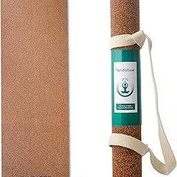 Pandabee Cork Yoga Mat with Carrying Strap I Natural Cork Gym Workout Pro Yoga Mat | Double Sided Non-Slip Eco-Friendly Cork Mat I Exercise Yoga Mat for Men & Women I Non-Toxic, 3mm-image-9