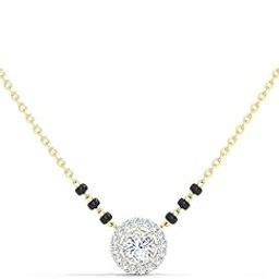 american diamond traditional short Gold mangalsutra for women(N109)-image-25