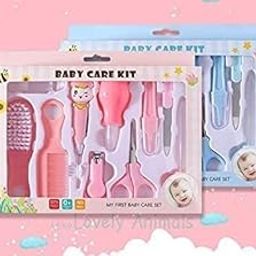KMADHU 10 PCS Baby Grooming Kit | Ear Pick with Light | Comb | Nail Clipper | Nasal Aspirator | Food Feeder | Newborn Infant Shower Care Nursery Set | Complete Baby Care Essentials-image-86