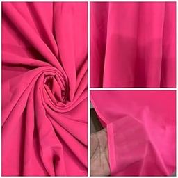 GEORGETTE FABRIC PINK COLOR | USED IN KURTI | SAREE | DRESSES | SKIRTS | FROKS | UNSTICHED GARMENT | ITS VERY LIGHT WEIGHT | SOFT | BREATHABLE | COMFORTABLE-image-46