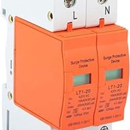 Ubervia Surge Protector, Safe Arrester Device, Fire Proof 420vAC House Arrester Device Simple for C and D Level Lightning Protection Protecting Home Appliances-image-26
