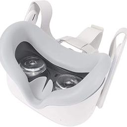 Careflection Silicone VR Face Cover for Oculus Quest 2, Face Pad & Face Cushion Compatible with Oculus Quest 2 VR Headset Face Cover Skin Accessories.. (Light Gray)-picture-10