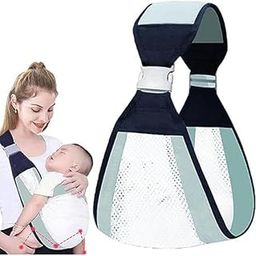 Drumstone Newborn to Toddler Ergonomic 3D Mesh Baby Wrap Carrier, Adjustable Baby Sling, Lightweight Breathable Baby Carrier Wrap with Thick Shoulder Straps-image-9