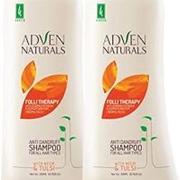 ADVEN NATURALS Anti-Dandruff Shampoo with Neem and Tulsi 400ML(200MLx2)-23