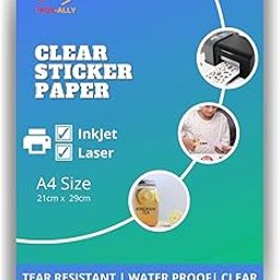 True-Ally 50 Clear Self Adhesive Sticker Photo Paper for Inkjet and Laser Printer (Transparent) Waterproof, Dries Quickly, Tear Resistant DIY Sticker Printing Label Art (A4-50 Sheets)-picture-17
