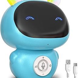 Mirana Mr. Robot | Smart Interactive Talkback Toy for Kids | USB Rechargeable Type-C | in-Built Music | Best Gift for Boys & Girls 2 3 4 5 6 7 8+ Years (Blue)-26